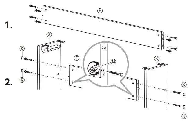 CASIO CS-470P Piano Stand with 3 Pedals User Guide - Remove the four screws from the back board