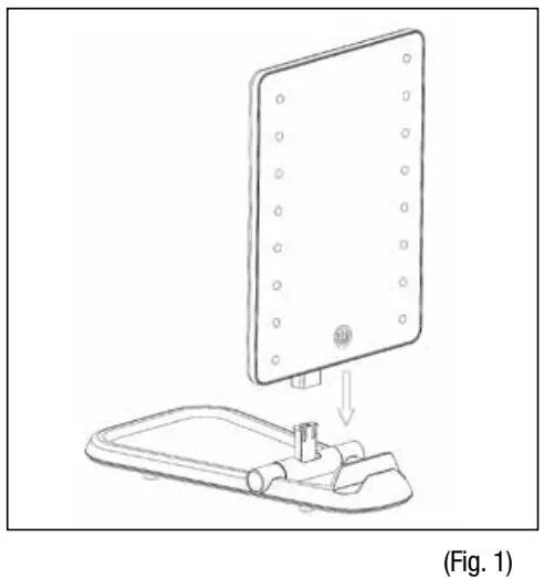 CONAIR BE05TSM LED Hollywood Lighted Social Media Mirror - Fig 1