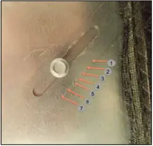 FIG 9 Re-Install Blade Adjustment Bracket Screw