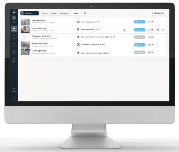 Verkada Bullet Series Powerful Video Security Camera - Alamrms Platform Overview