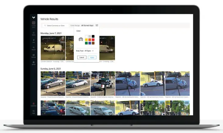 Verkada Bullet Series Powerful Video Security Camera - Verkada's Vehicle Analytics