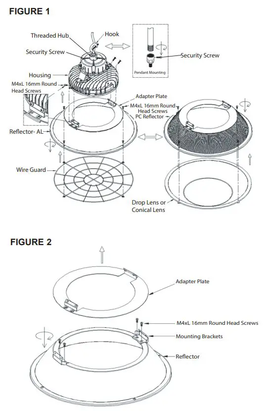 C-LITE C-HB-B-RD Series Prismatic Reflector Instruction Manual - Figure 1,2