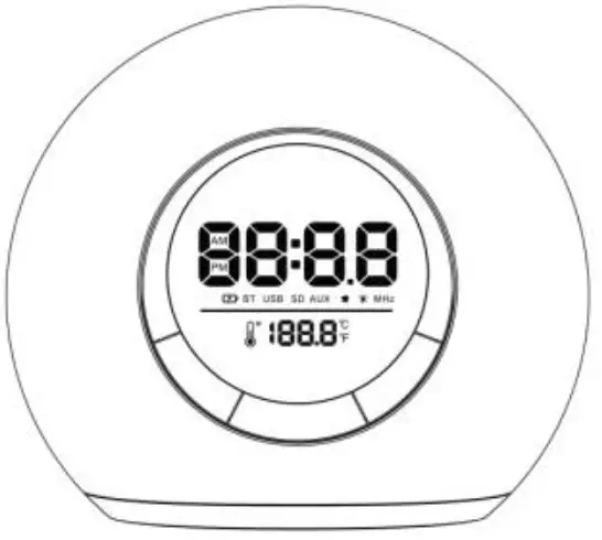 SUNSKY P11 LED Atmosphere Light Bluetooth Speaker with Alarm and Temperature Display - 6