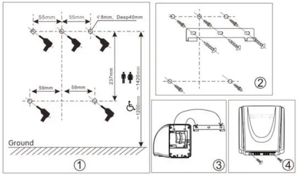 ABIS Express Automatic Electric Hand Dryer - Figure 2