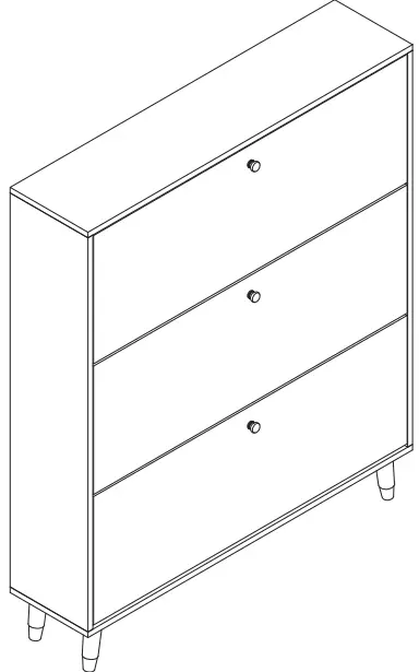 FUFU GAGA LNN-KF210118-01 Multi-colors Wood Shoe Cabinet-FIG1