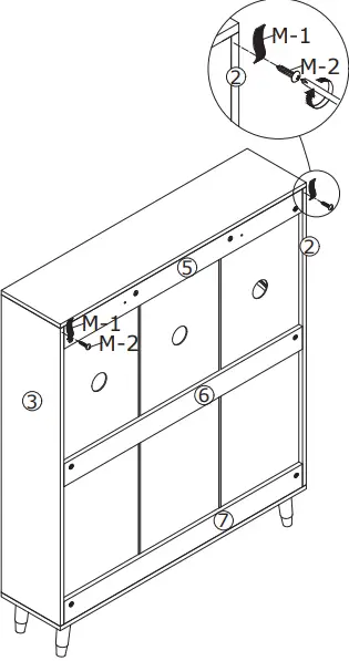 FUFU GAGA LNN-KF210118-01 Multi-colors Wood Shoe Cabinet-FIG24