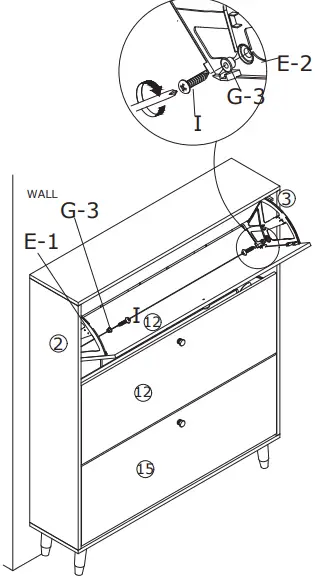 FUFU GAGA LNN-KF210118-01 Multi-colors Wood Shoe Cabinet-FIG25