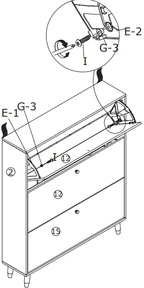 FUFU GAGA LNN-KF210118-01 Multi-colors Wood Shoe Cabinet-FIG26