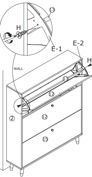 FUFU GAGA LNN-KF210118-01 Multi-colors Wood Shoe Cabinet-FIG29