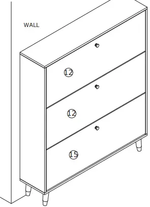 FUFU GAGA LNN-KF210118-01 Multi-colors Wood Shoe Cabinet-FIG31