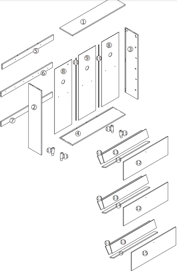 FUFU GAGA LNN-KF210118-01 Multi-colors Wood Shoe Cabinet-FIG6