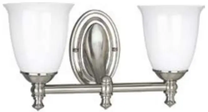 PROGRESS LIGHTING P3028 09 2 Light 17 inch Brushed Nickel Bath Vanity Wall -