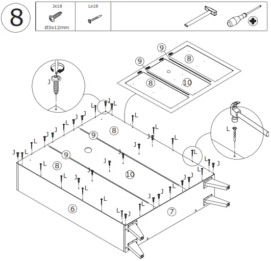 FUFU GAGA LJY-KF210120-01 18 Pair Multi-Colors Composite Shoe Cabinet - 10