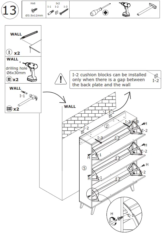 FUFU GAGA LJY-KF210120-01 18 Pair Multi-Colors Composite Shoe Cabinet - 14