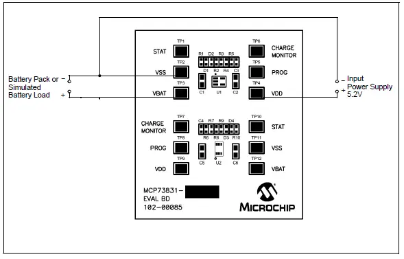 MICROCHIP-MCP73831-Evaluation-Board-FIG-2
