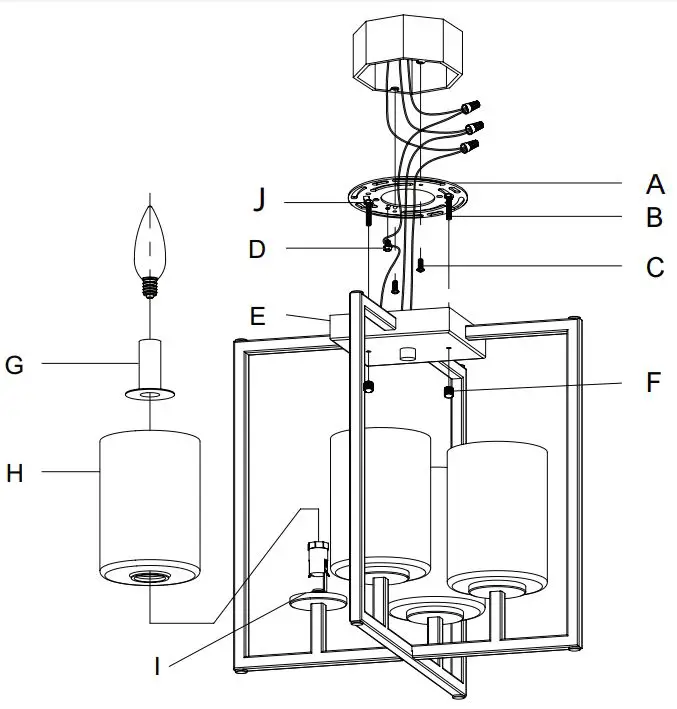 Hunter-19546-Kerrison-4-Light-Semi-Flush-Mount-fig 1