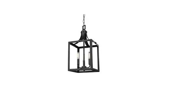 Sea Gull Lighting 5140603 3-light Black Hall-foyer Hanging Pendant Instruction Manual