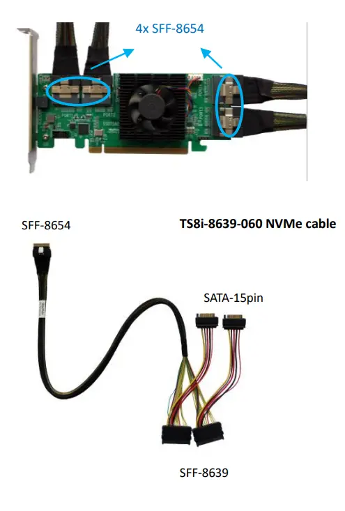HighPoint Rocket 1580 8x U.2 Port to PCIe 4.0 x16 NVMe HBA Controller 2