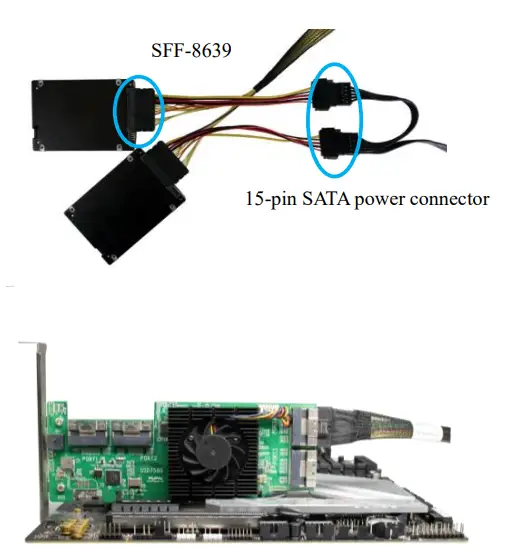 HighPoint Rocket 1580 8x U.2 Port to PCIe 4.0 x16 NVMe HBA Controller 4