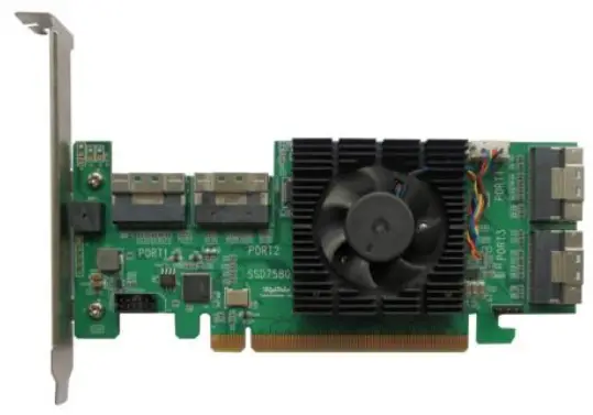 HighPoint Rocket 1580 8x U.2 Port to PCIe 4.0 x16 NVMe HBA Controller