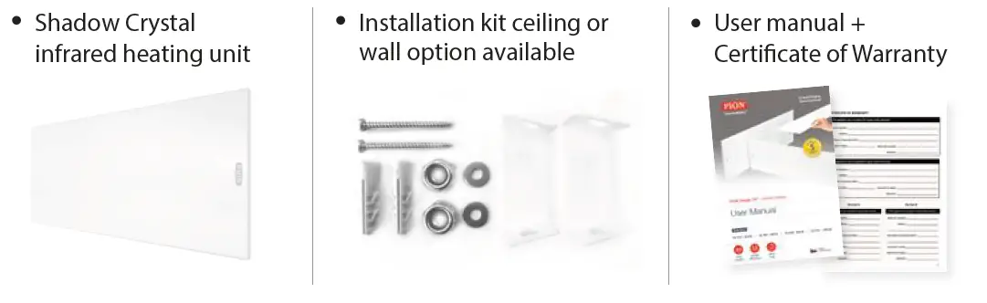 HEAT outdoors 905001-400 W Shadow Crystal Glass Infrared Panel Heaters 1