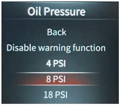 JEGS InVision Ford Mustang 1967 and 1968 Direct Fit Digital Dash Speed Meter - Menu shown 2