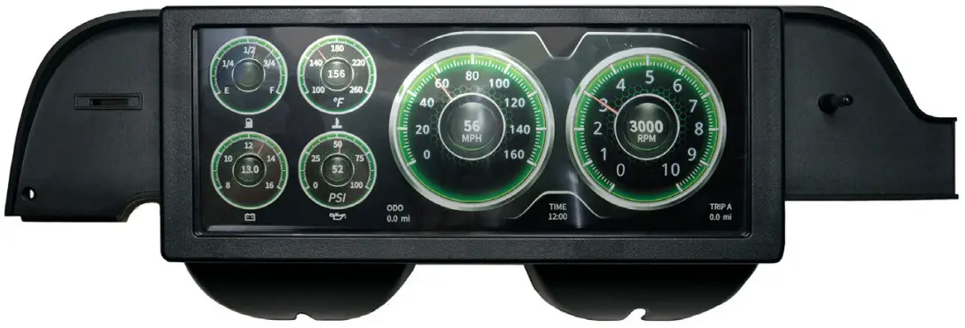 JEGS InVision Ford Mustang 1967 and 1968 Direct Fit Digital Dash Speed Meter