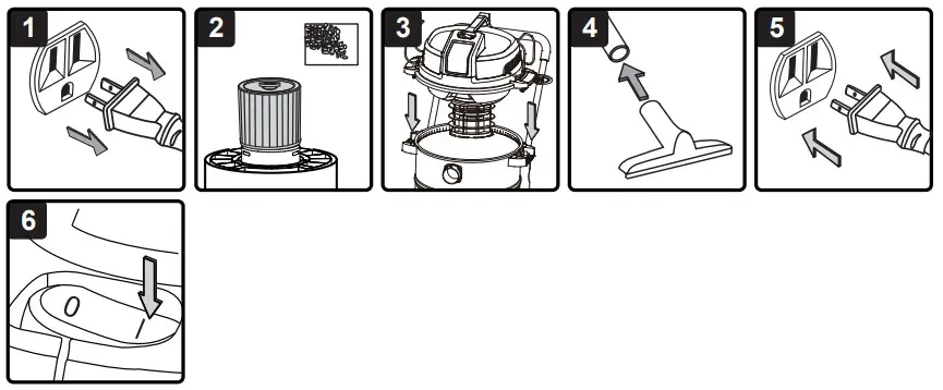 Vacmaster VJE1412SW 14 Gallon Wet - OPERATION