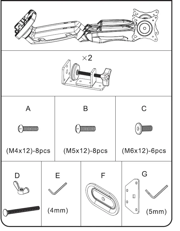 NORTH-BAYOU-F160-Flexi-Full-Motion-Desk-Mount-1