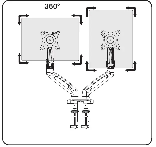 NORTH-BAYOU-F160-Flexi-Full-Motion-Desk-Mount-15
