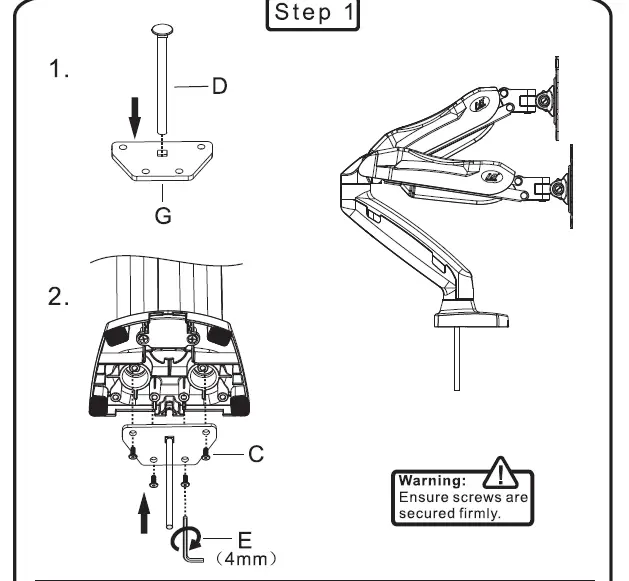 NORTH-BAYOU-F160-Flexi-Full-Motion-Desk-Mount-6