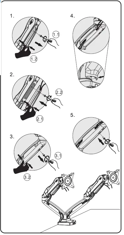 NORTH-BAYOU-F160-Flexi-Full-Motion-Desk-Mount-9