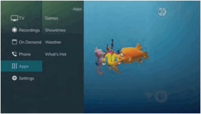 Swiftel IPTV Middleware Remote Control and DVR - Apps Menu