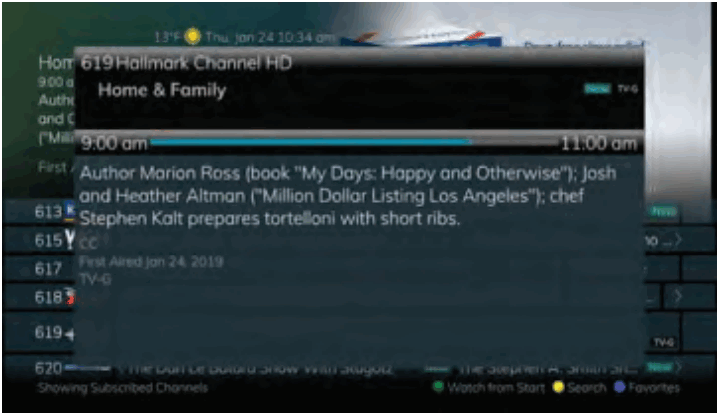 Swiftel IPTV Middleware Remote Control and DVR - Episode example