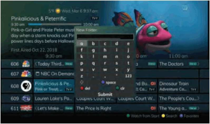 Swiftel IPTV Middleware Remote Control and DVR - Folders