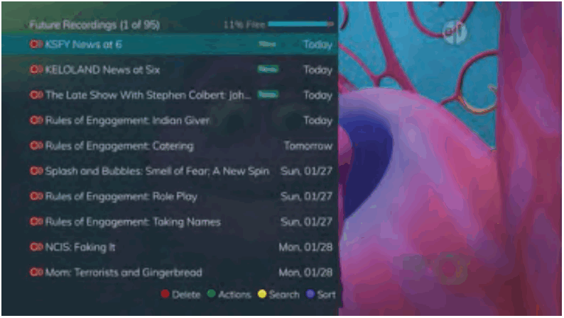 Swiftel IPTV Middleware Remote Control and DVR - Future Recordings