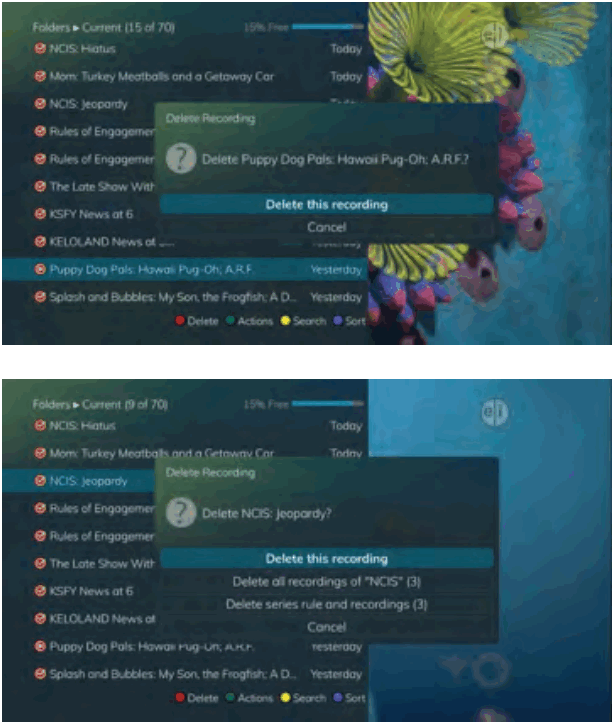 Swiftel IPTV Middleware Remote Control and DVR - Recorded Program 2