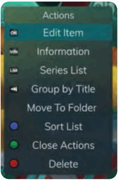 Swiftel IPTV Middleware Remote Control and DVR - Recording Actions