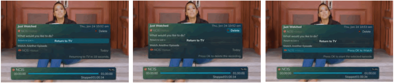 Swiftel IPTV Middleware Remote Control and DVR - Recording Playback