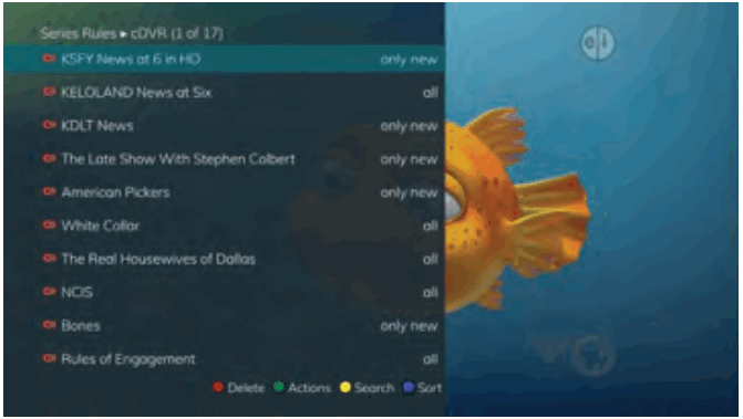 Swiftel IPTV Middleware Remote Control and DVR - Recordings Menu 4