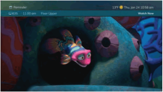 Swiftel IPTV Middleware Remote Control and DVR - Reminder pop