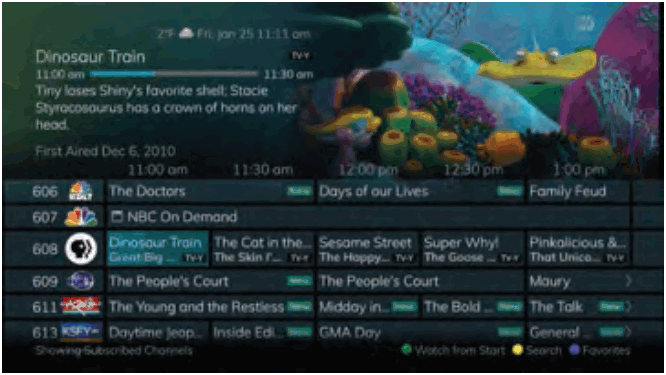 Swiftel IPTV Middleware Remote Control and DVR - TV Menu 2