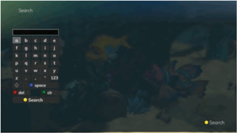 Swiftel IPTV Middleware Remote Control and DVR - Text Search example