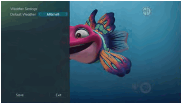 Swiftel IPTV Middleware Remote Control and DVR - Weather Settings