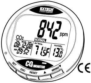 EXTECH CO200 Desktop Indoor Air Quality CO2