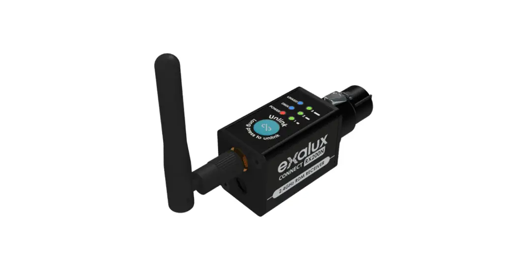 Exalux Rx200n Connect 2.4ghz Wireless Rdm Receiver Instruction Manual