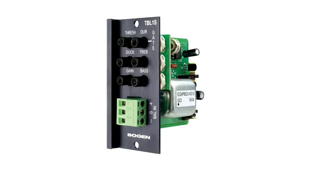 Bogen Tbl1s Transformer Balanced Line Input Module Instruction Manual Bogen Tbl1s Transformer Balanced Line Input Module Instruction Manual