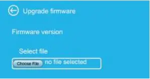 Upgrade Firmware Interface