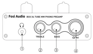 Fosi Audio BOX X4 Phone Preamplifier and Headphone Amplifier - Functions