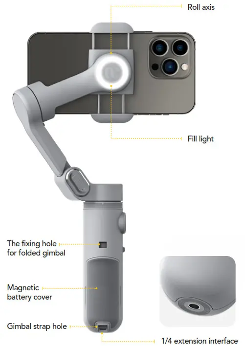 Zhongshan Yangguo Electronic Technology Smart X 3 Axis Smartphone Stabilizer- Introduction 2
